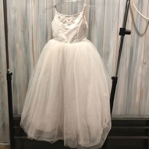 Girls white tool dress